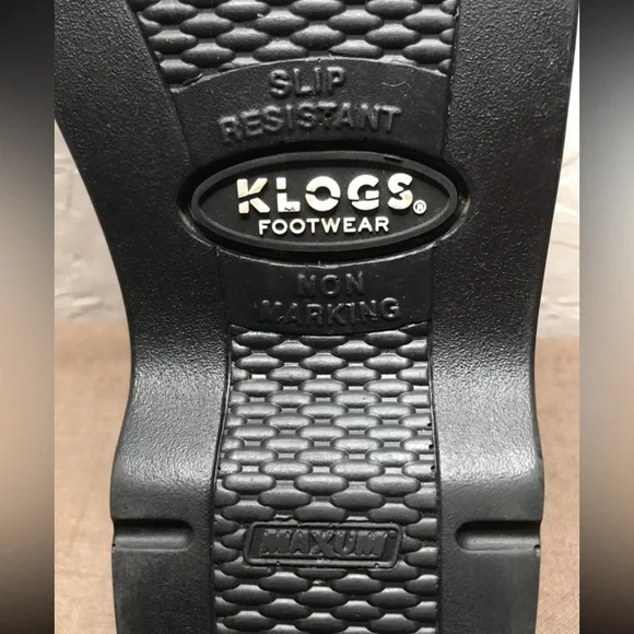 Klogs Austin Stingray Women's Clogs Silver Black Leather Size 8M Work Nursing - Picture 13 of 14